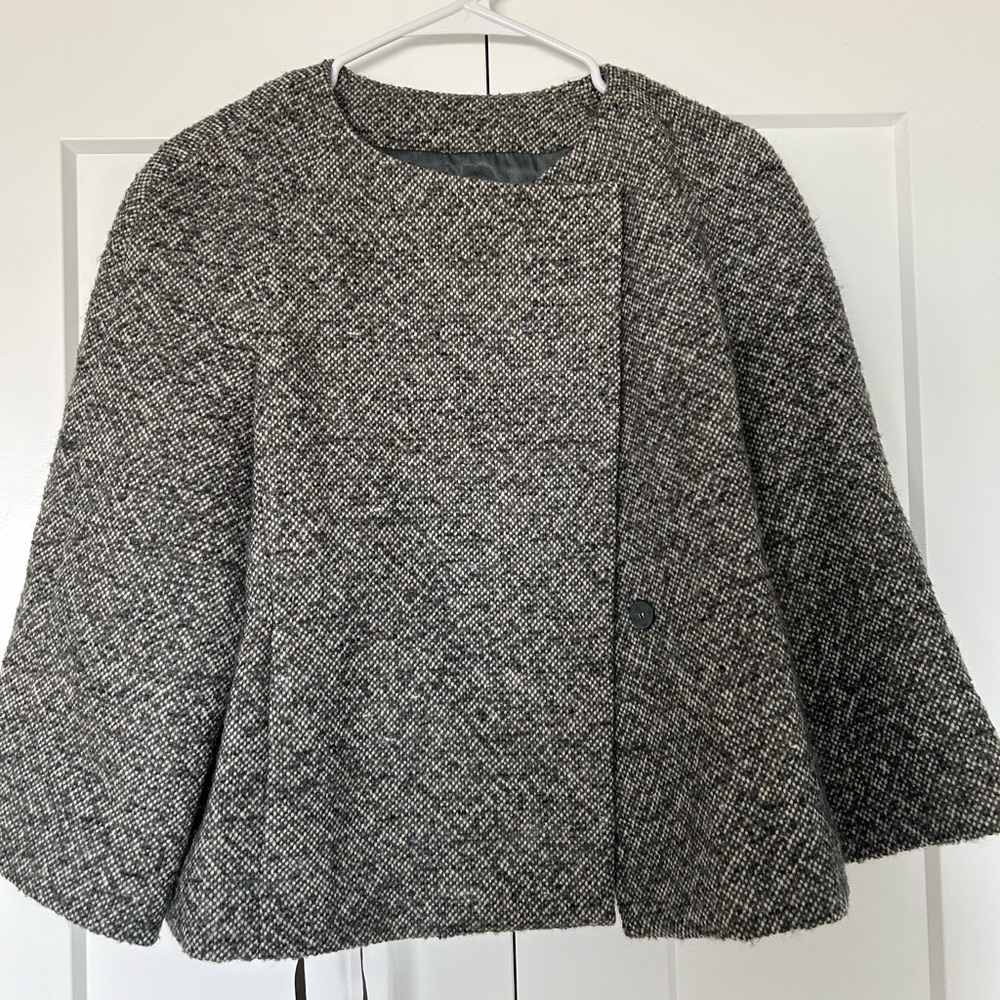 Banana Republic Women's Gray Tweed Swing Coat